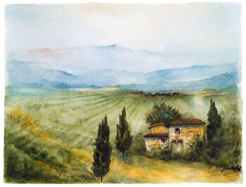 Campagna e vigneti - Acquerelli - Mamdoh Badran