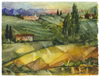 Campagna Montalcino #1 - Acquerelli - Mamdoh Badran