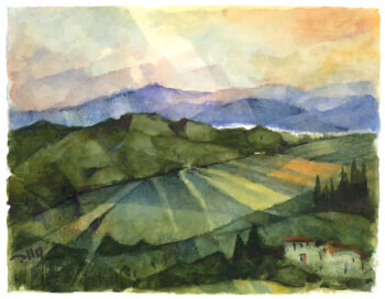 Colline #2 - Acquerelli - Mamdoh Badran