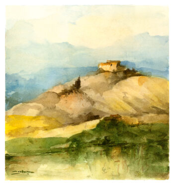 Colline Valdorcia #2 - Acquerelli - Mamdoh Badran