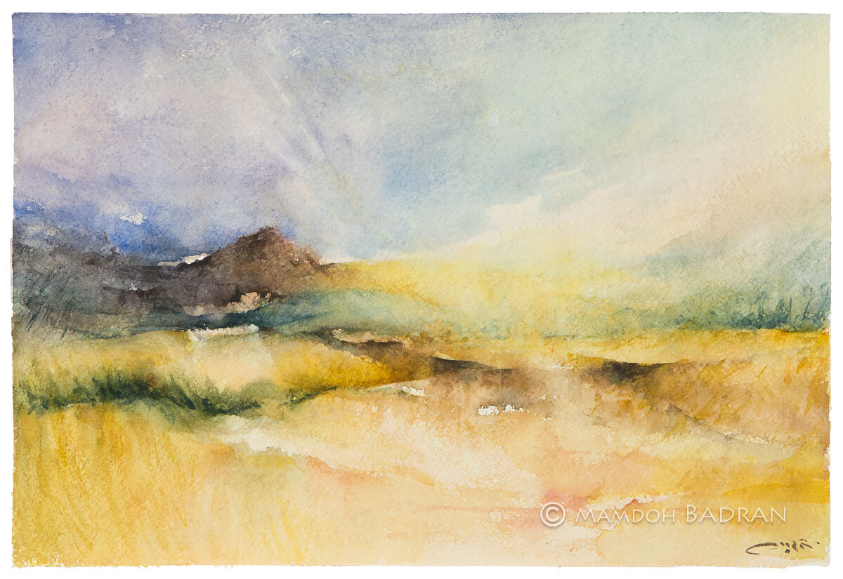 Mirage #2 - Watercolors - Mamdoh Badran