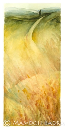 Paesaggio con grano verticale
