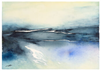 Paesaggio in blu #4 - Acquerelli - Mamdoh Badran
