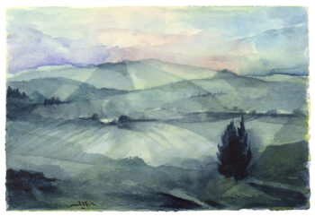 Paesaggio invernale #1 - Acquerelli - Mamdoh Badran