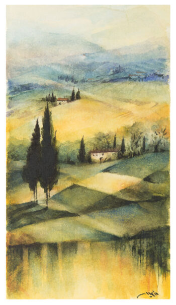Paesaggio nel Chianti - Acquerelli - Mamdoh Badran
