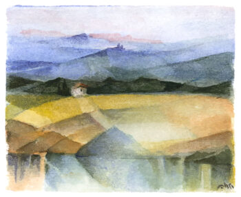 Paesaggio toscano #2 - Acquerelli - Mamdoh Badran