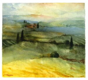 Paesaggio verde oro