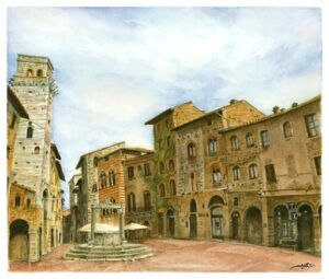 Piazza Cisterna San Gimignano