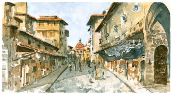 Ponte Vecchio Firenze #1 - Acquerelli - Mamdoh Badran