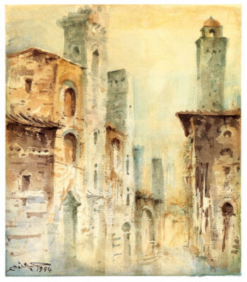 San Matteo San Gimignano - Acquerelli - Mamdoh Badran