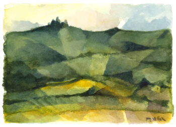 Green gold - Watercolors - Mamdoh Badran