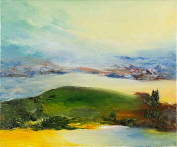 Paesaggio collinare San Gimignano - Dipinti a olio - Mamdoh Badran